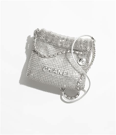 sac chanel maive|Evening bag, Strass, silver.